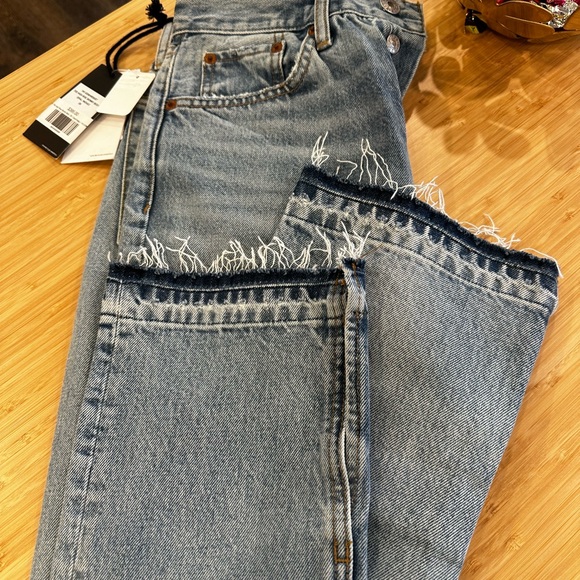 Re/Done light blue jeans with raw edge - Picture 3 of 4